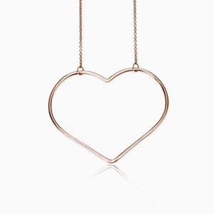 Large Rose Gold Heart Necklace